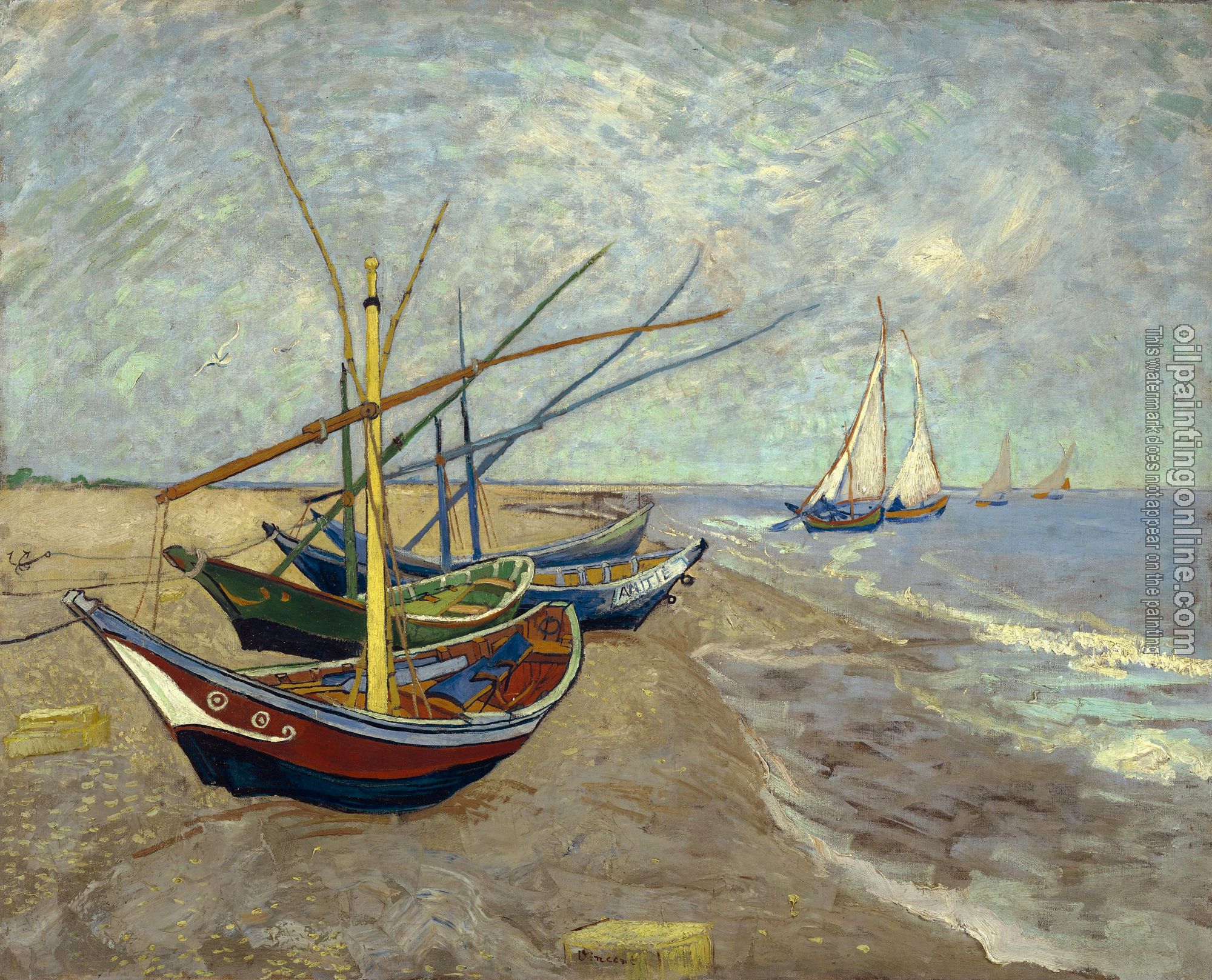 Gogh, Vincent van - Fishing boats on the beach